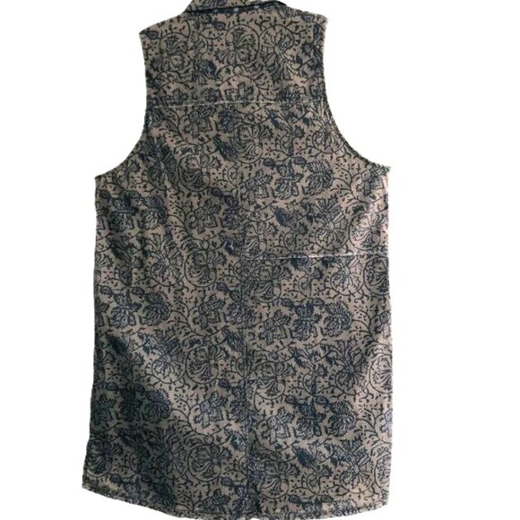 Free People Intimately Free Batik Print Sleeveless Tunic Blouse Size Small - Picture 3 of 8